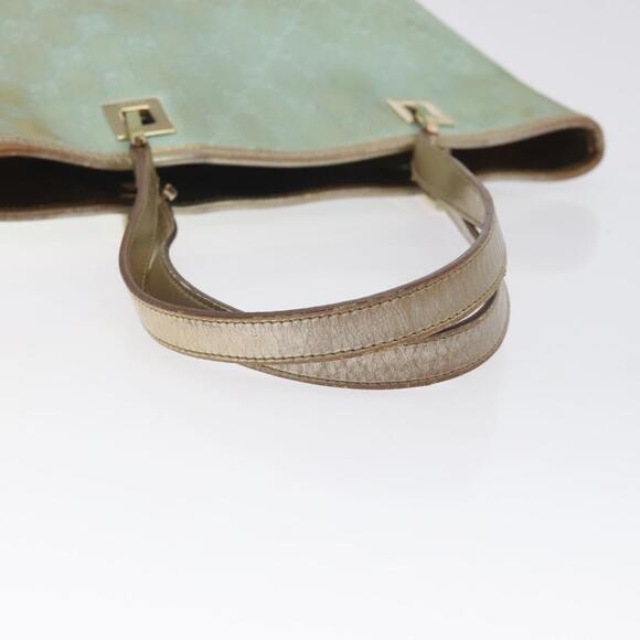 GUCCI GG Canvas Tote Bag Light Blue Gold 002 002 - Picture 7 of 12